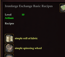 Ironforge Exchange Basic Recipes