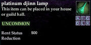 Platinum djinn lamp
