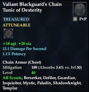 Valiant Blackguard's Chain Tunic of Dexterity