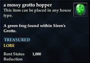 A mossy grotto hopper