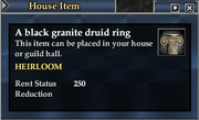 A black granite druid ring