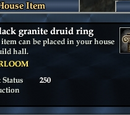 A black granite druid ring