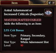 Astral Adornment of Increased Criticals (Superior)