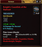 Knight's Gauntlets of the Stalwart