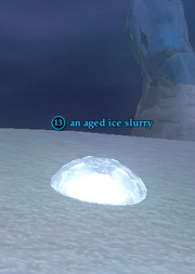 An aged ice slurry