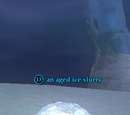 An aged ice slurry