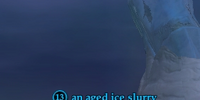 An aged ice slurry