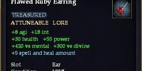 Flawed Ruby Earring