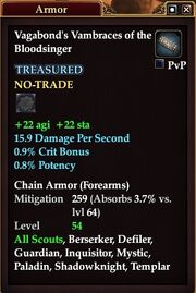 Vagabond's Vambraces of the Bloodsinger
