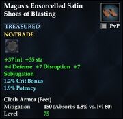 Magus's Ensorcelled Satin Shoes of Blasting
