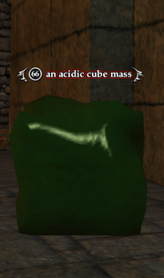An acidic cube mass