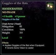 Goggles of the Bats