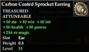 Carbon Coated Sprocket Earring