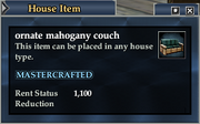 Ornate mahogany couch
