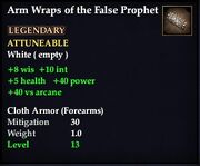Arm Wraps of the False Prophet