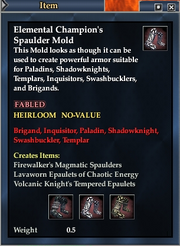Elemental Champion's Spaulder Mold