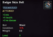 Badger Skin Belt