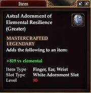Astral Adornment of Elemental Resilience (Greater)