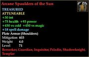 Arcane Spaulders of the Sun