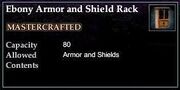 Ebony Armor and Shield Rack