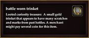Battle worn trinket