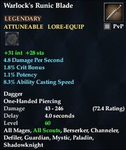Warlock's Runic Blade