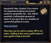 Apophelli Wax Sealed Document