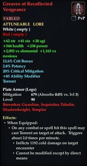 Greaves of Recollected Vengeance