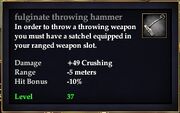 Fulginate throwing hammer