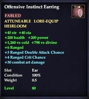 Offensive Instinct Earring