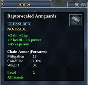 Raptor-scaled Armguards
