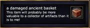 A damaged ancient basket