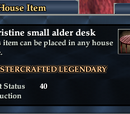 A pristine small alder desk