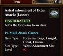 Astral Adornment of Extra Attacks (Lesser)