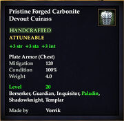 Carbonite Devout Cuirass