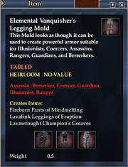 Elemental Vanquisher's Legging Mold