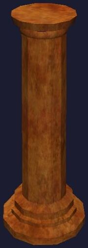 Polished wooden column (Visible)