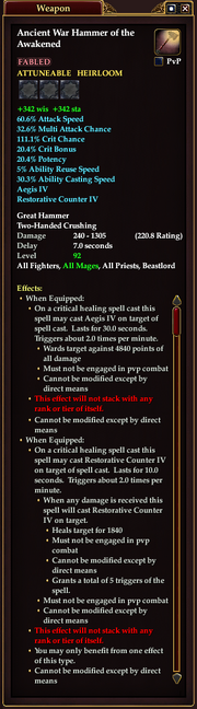 Ancient War Hammer of the Awakened