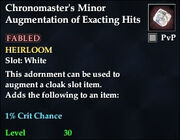 Chronomaster's Minor Augmentation of Exacting Hits