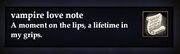 Vampire love note