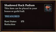 Shadowed Rock Podium
