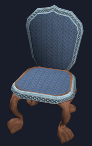 Ornate mahogany dining chair (Visible)