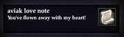 Aviak love note