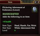 Flickering Adornment of Endurance (Lesser)