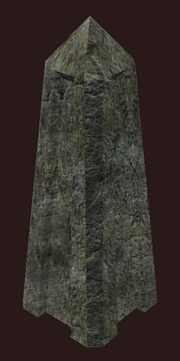 Aged Obelisk Gravemarker (Visible)