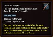 An aviak tongue