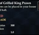Plate of Grilled King Prawn