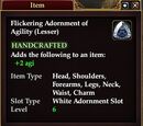 Flickering Adornment of Agility (Lesser)