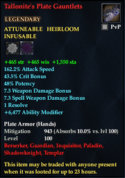 Tallonite's Plate Gauntlets