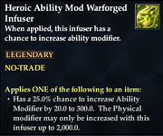 Heroic Ability Mod Warforged Infuser